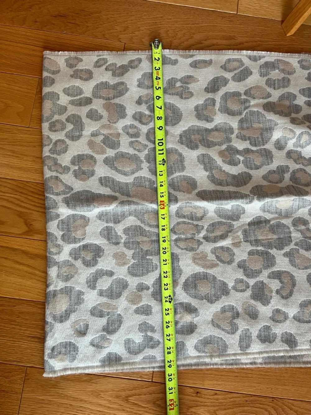 LOFT Neutral Leopard Print Oversized wrap- Cream and Gray